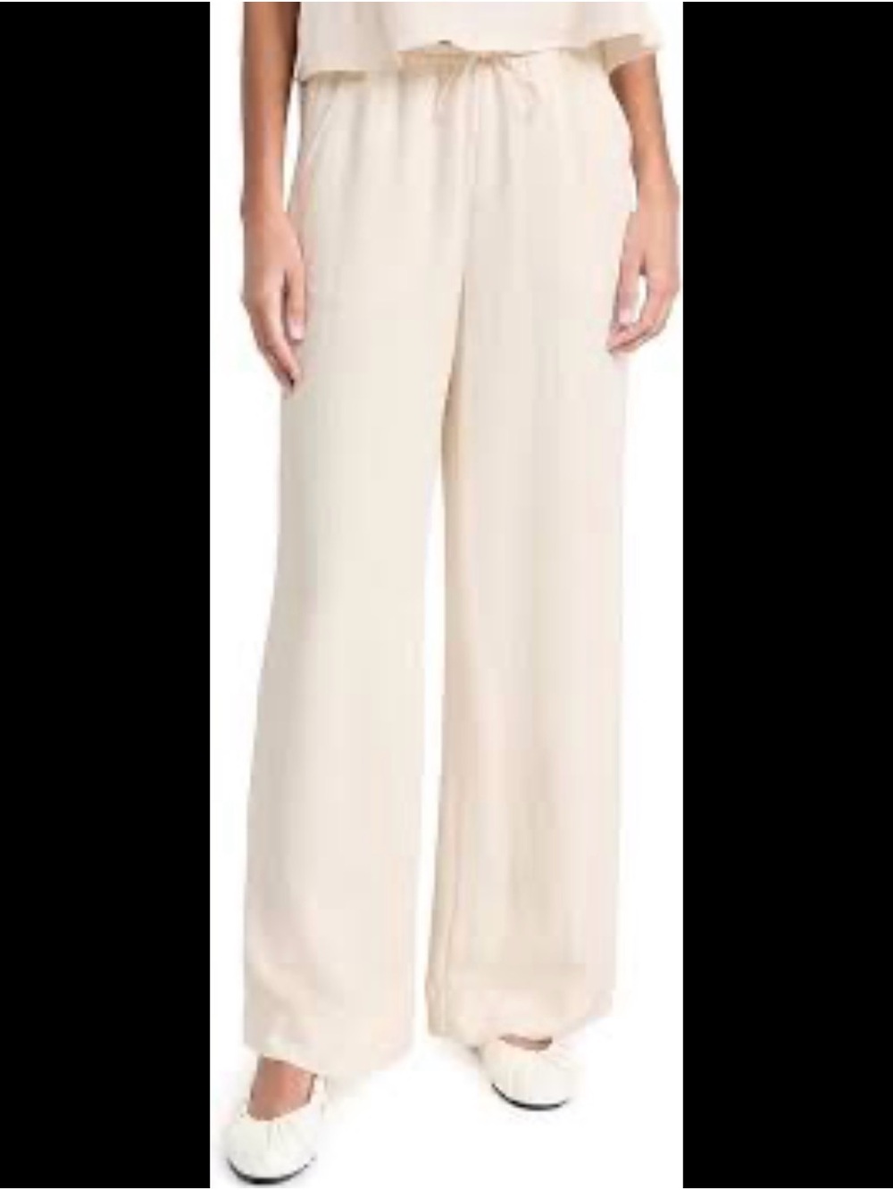 Z Supply Wide Leg Drawstring Pants in Cream